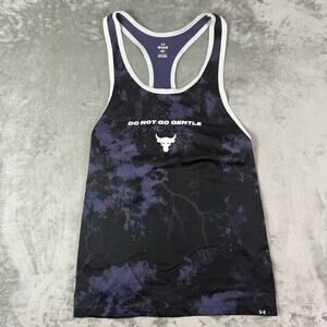 Under Armour Project Rock Stringer Tank Top Mens medium purple do not go gentle
